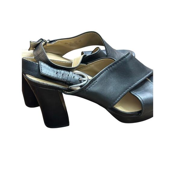 NATURALIZER Women's Black Azalea Leather Heel Cup Slingback Sandals Size 10.5 - Picture 12 of 12